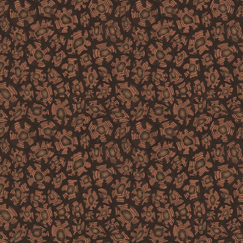 Savanna Shell Wallpaper 119 4018 by Cole & Son in Terracotta Claret Metallic Gold